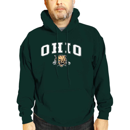 Ohio Bobcats Adult Arch & Logo Soft Style Gameday Hooded Sweatshirt - Green