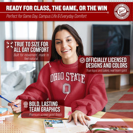 Ohio State Buckeyes Adult Arch & Logo Soft Style Gameday Crewneck Sweatshirt - Red