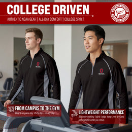 Ohio State Buckeyes Mens NCAA Campus Classic Long Sleeve 1/4 Zip Windshirt - Black