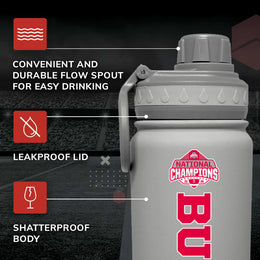 Ohio State Buckeyes NCAA College Football Nationship Championship 24 oz Water Bottle - Gray