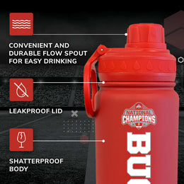 Ohio State Buckeyes NCAA College Football Nationship Championship 24 oz Water Bottle - Red