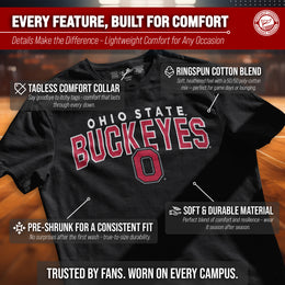 Ohio State Buckeyes NCAA Adult Unisex Starting Fresh T-Shirt - Black Heather