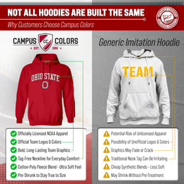 Ohio State Buckeyes Adult Arch & Logo Soft Style Gameday Hooded Sweatshirt - Red