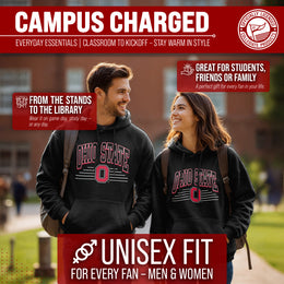 Ohio State Buckeyes NCAA Adult Unisex Overtime Classics Hooded Fleece Sweatshirt - Black