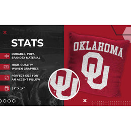 Oklahoma Sooners NCAA Decorative Pillow - Cardinal