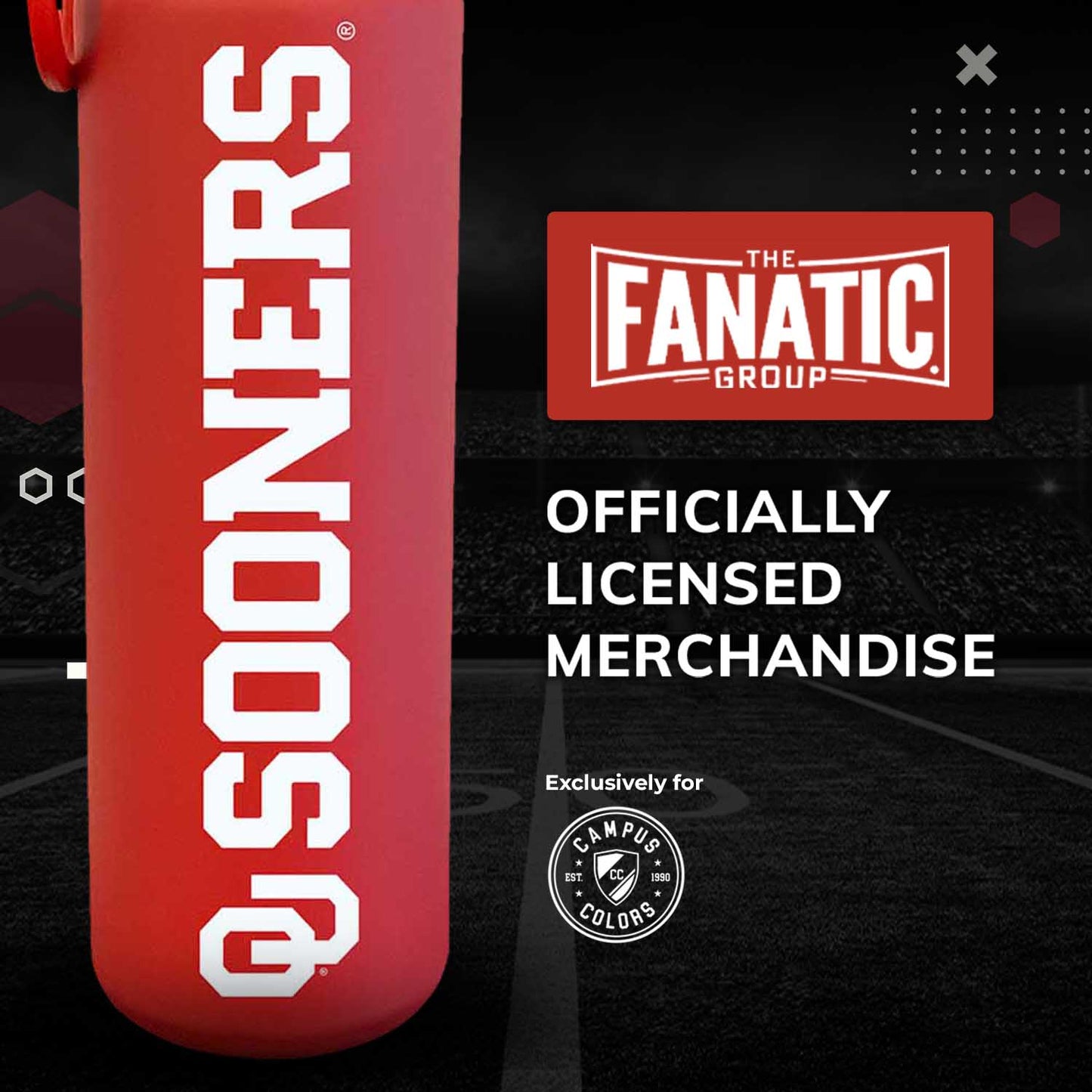 Oklahoma Sooners NCAA Stainless Steel Water Bottle - Crimson
