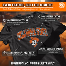 Oklahoma State Cowboys NCAA Adult Gameday Cotton T-Shirt - Black