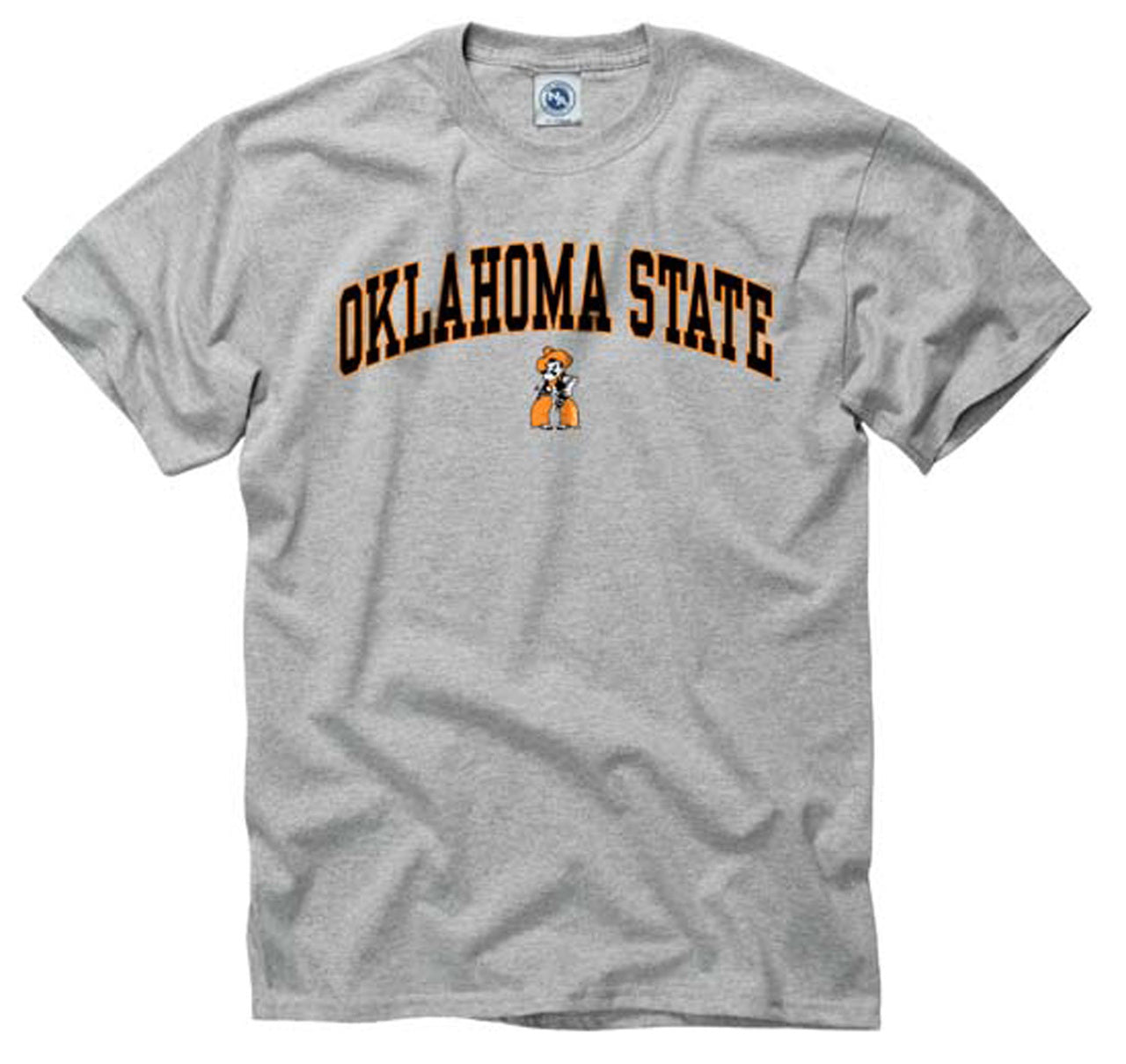 Oklahoma State Cowboys  Arch and Logo Short Sleeve T-shirt - Gray