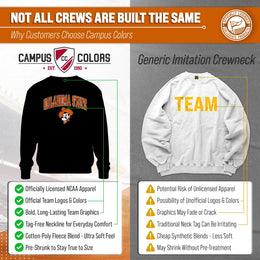 Oklahoma State Cowboys Adult Arch & Logo Soft Style Gameday Crewneck Sweatshirt - Black