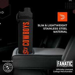 Oklahoma State Cowboys NCAA Stainless Steel Water Bottle - Black