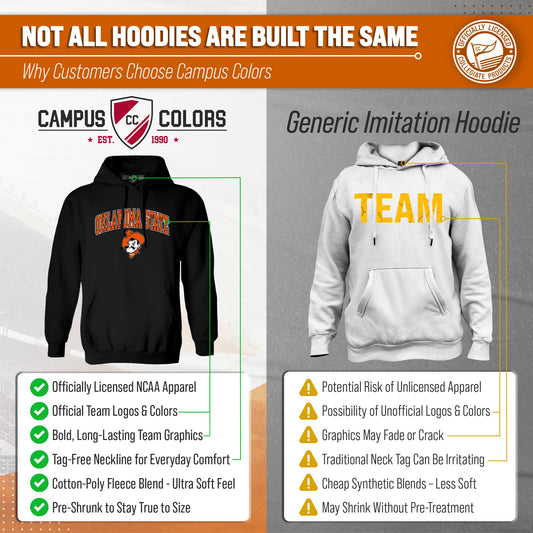 Oklahoma State Cowboys Adult Arch & Logo Soft Style Gameday Hooded Sweatshirt - Black
