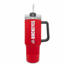 Ohio State Buckeyes College & University 40 oz Travel Tumbler With Handle - Red