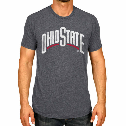 Ohio State Buckeyes Campus Colors NCAA Adult Cotton Blend Charcoal Tagless T-Shirt - Charcoal