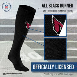 Arizona Cardinals NFL Adult Knee High-Performance Socks - Black