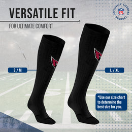 Arizona Cardinals NFL Adult Knee High-Performance Socks - Black