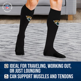 Jacksonville Jaguars NFL Adult Knee High-Performance Socks - Black