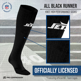 New York Jets NFL Adult Knee High-Performance Socks - Black