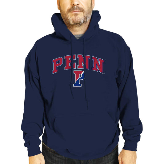 Penn Quakers Campus Colors Adult Arch & Logo Soft Style Gameday Hooded Sweatshirt  - Navy