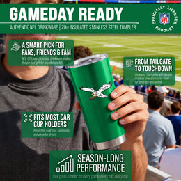 Philadelphia Eagles NFL 20oz Gameday Stainless Steel Tumbler - Kelly Green