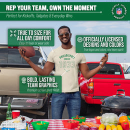 Philadelphia Eagles NFL Adult Big Date Tag-Less T-Shirt - Natural