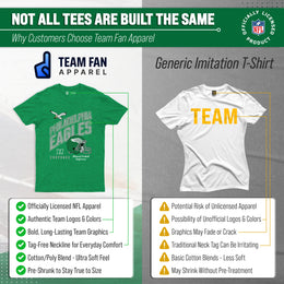 Philadelphia Eagles NFL Adult Distressed Helmet Tag-Less T-Shirt - Kelly Green Heather