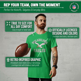 Philadelphia Eagles NFL Adult Retro Gameday Unisex T-Shirt - Kelly Green