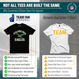 Philadelphia Eagles NFL Adult Retro Gameday Unisex T-Shirt - Black