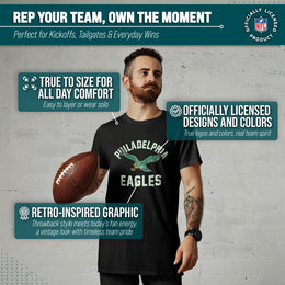 Philadelphia Eagles NFL Adult Retro Gameday Unisex T-Shirt - Black