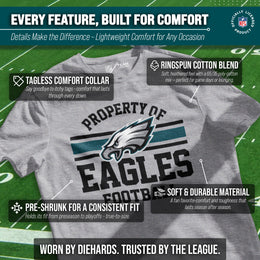 Philadelphia Eagles NFL Adult Property Of T-Shirt - Sport Gray