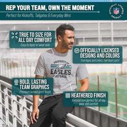 Philadelphia Eagles NFL Adult Property Of T-Shirt - Sport Gray