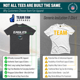 Philadelphia Eagles NFL Adult Football Helmet Tagless T-Shirt - Charcoal