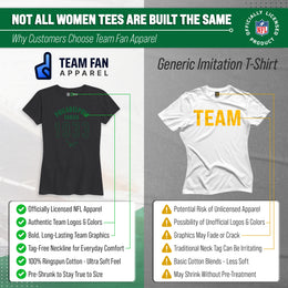 Philadelphia Eagles NFL Womens Big Date Tag-Less T-Shirt - Black