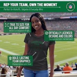 Philadelphia Eagles NFL Womens Big Date Tag-Less T-Shirt - Black