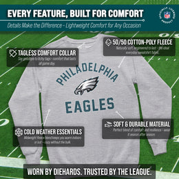 Philadelphia Eagles NFL Adult Gameday Football Crewneck Sweatshirt - Gray