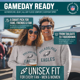 Philadelphia Eagles NFL Adult Gameday Football Crewneck Sweatshirt - Gray