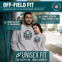 Philadelphia Eagles NFL Adult Property Of Crewneck Fleece Sweatshirt - Sport Gray