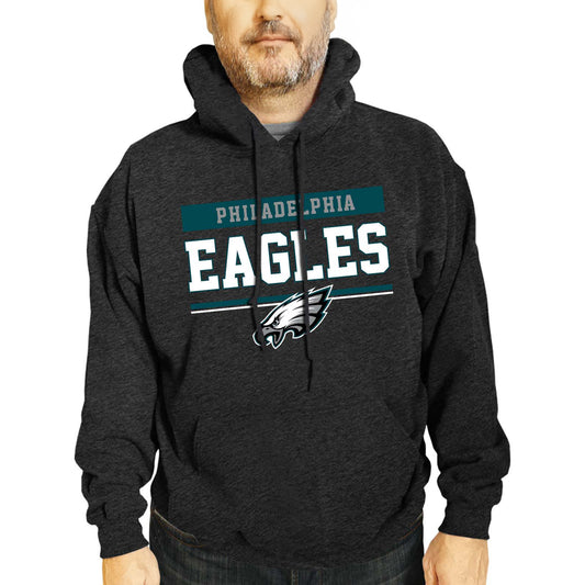 Philadelphia Eagles NFL Adult Gameday Charcoal Hooded Sweatshirt - Charcoal