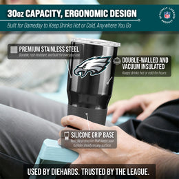 Philadelphia Eagles NFL 30oz Gameday Stainless Steel Tumbler - Black