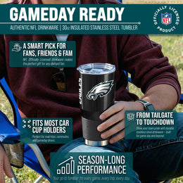 Philadelphia Eagles NFL 30oz Gameday Stainless Steel Tumbler - Black