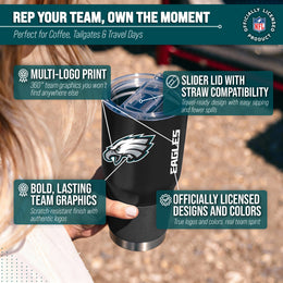 Philadelphia Eagles NFL 30oz Gameday Stainless Steel Tumbler - Black