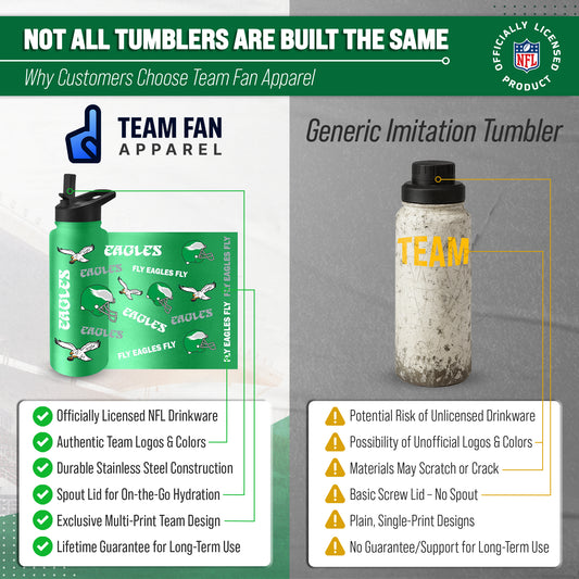 Philadelphia Eagles NFL 34Oz Native Quencher Water Bottle - Kelly Green