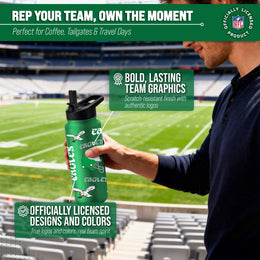Philadelphia Eagles NFL 34Oz Native Quencher Water Bottle - Kelly Green