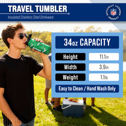 Philadelphia Eagles NFL 34Oz Native Quencher Water Bottle - Kelly Green