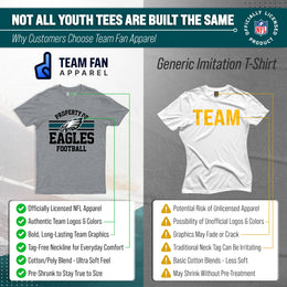 Philadelphia Eagles NFL Youth Property Of Short Sleeve Lightweight T Shirt - Sport Gray