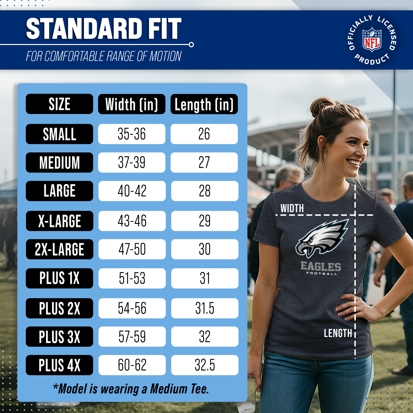 Philadelphia Eagles Women's NFL Ultimate Fan Logo Short Sleeve T-Shirt - Black