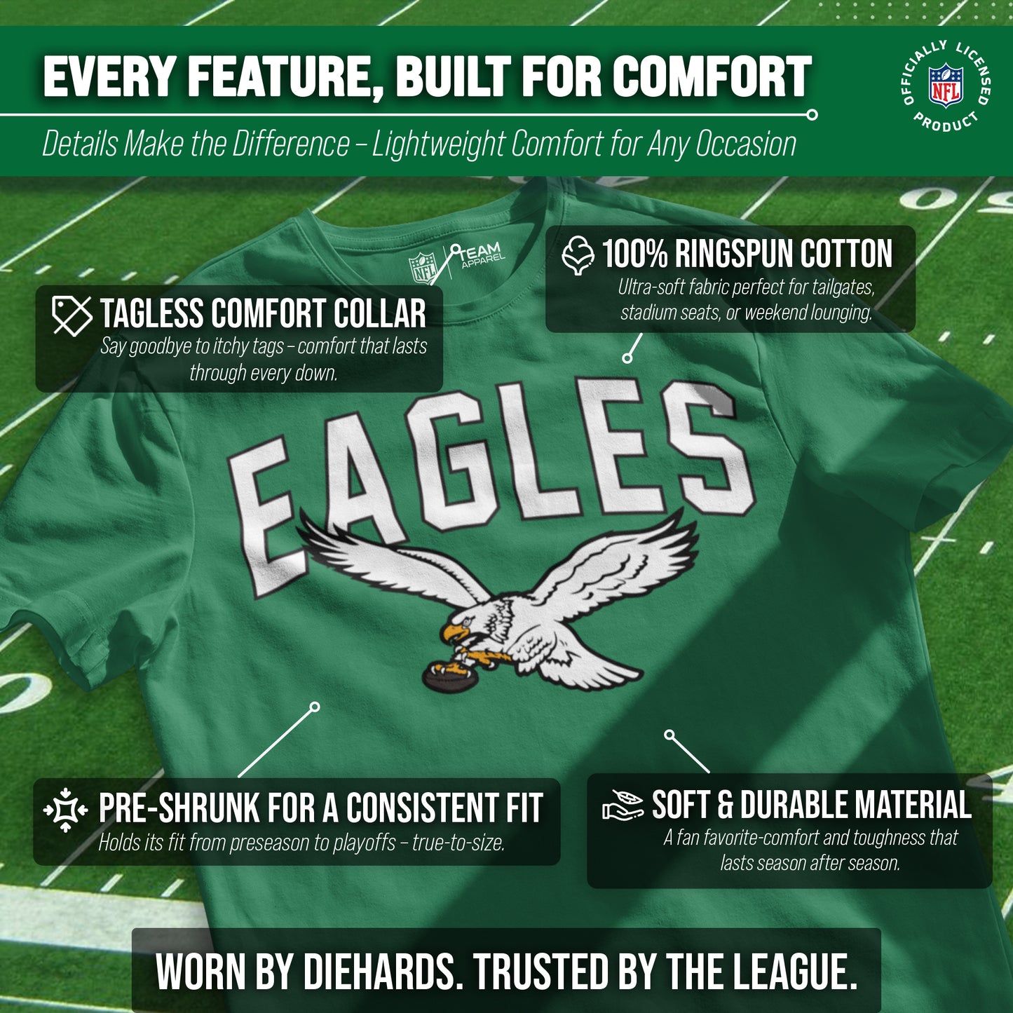 Philadelphia Eagles NFL Home Team Tee - Kelly Green