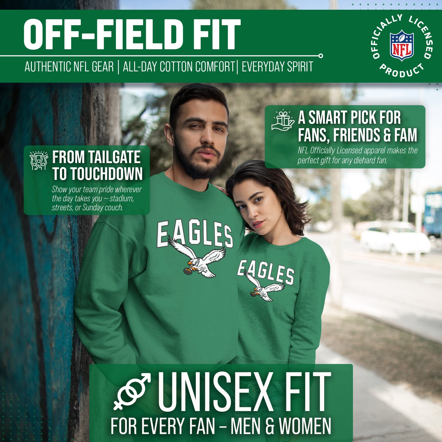 Philadelphia Eagles NFL Home Team Crew - Kelly Green