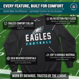 Philadelphia Eagles NFL Adult True Fan Crewneck Sweatshirt - Charcoal
