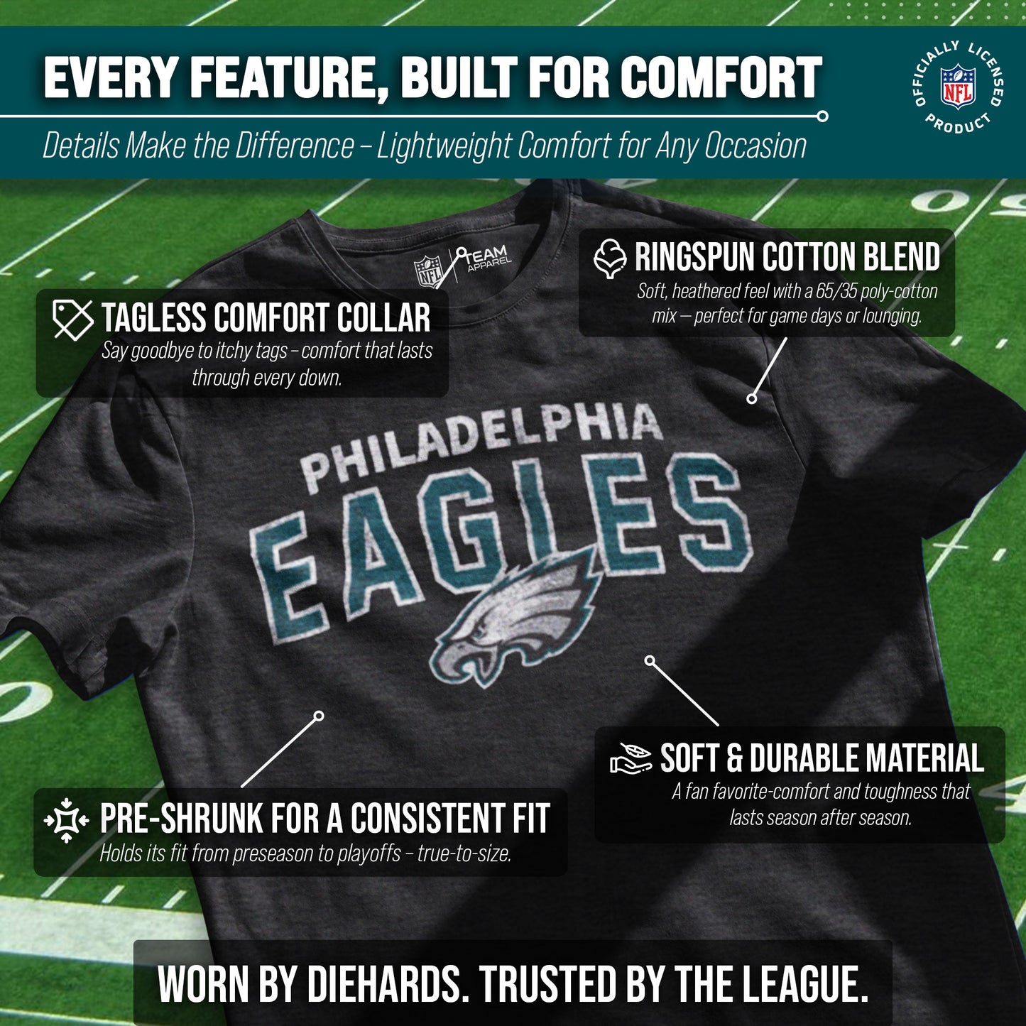 Philadelphia Eagles NFL Starting Fresh Tee - Black