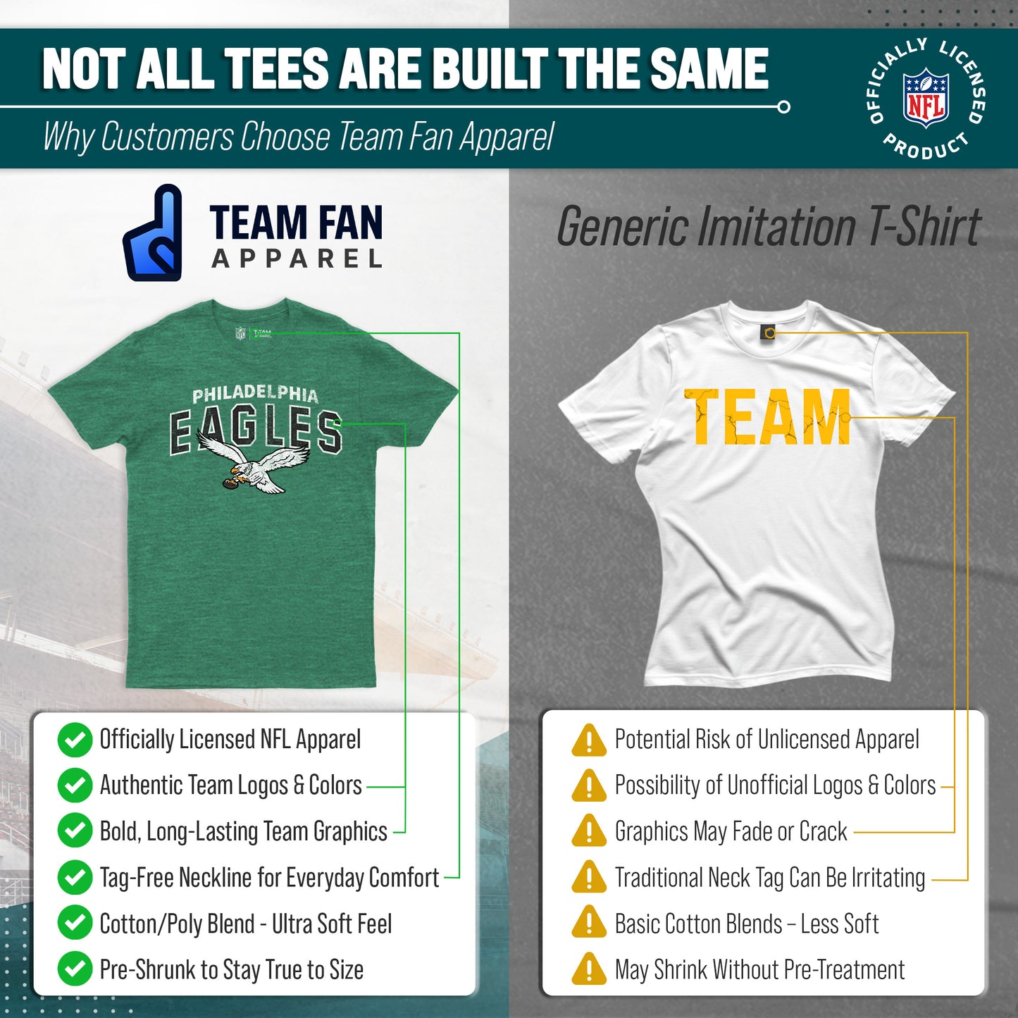 Philadelphia Eagles NFL Starting Fresh Tee - Kelly Green